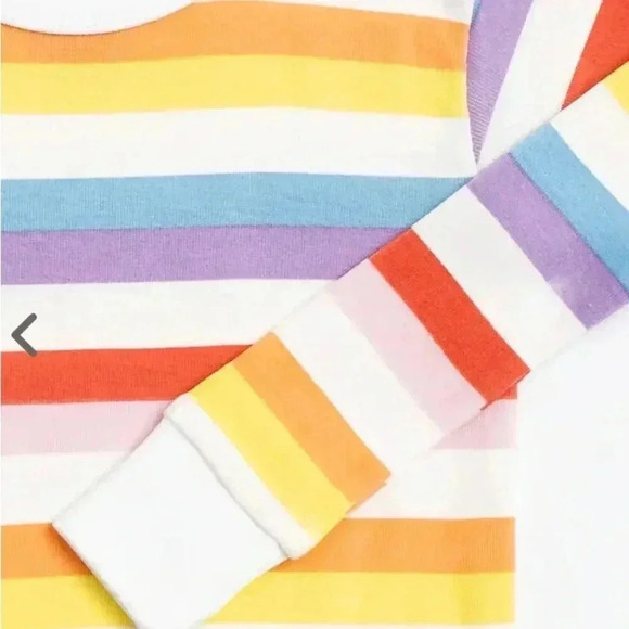 [Monica + Andy] NWOT Organic Two-Piece Rainbow Stripe Pajama Set - 5T - Picture 3 of 3